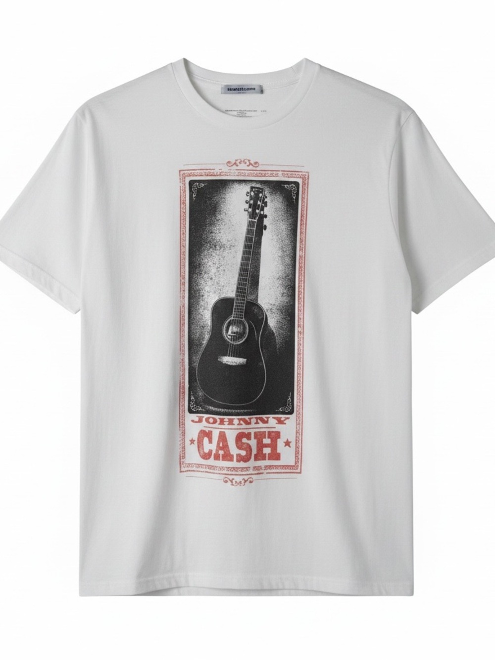 Daydreamer White Johnny Cash Guitar Graphic Tee - M